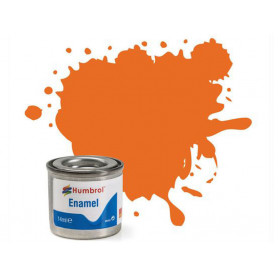 Humbrol 18 Gloss Orange (orange brillant) - peinture enamel 14ml AA0196