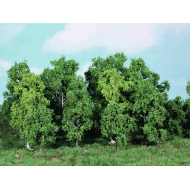 HEKI 1992 - 14 arbres à feuilles 5 à 12 cm - échelle HO et N