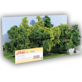 HEKI 1995 - Forêt de 12 arbres à feuilles de 11 à 13 cm échelle HO et N