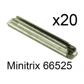 Sachet de 20 éclisses métal pour rails Minitrix- TRIX 66525