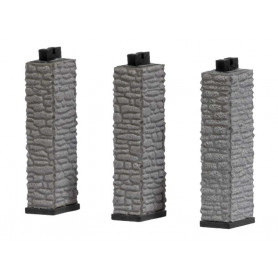 3x piliers de pont - HO 1/87 - BUSCH 12388