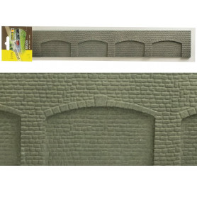 Mur en pierres taillées avec arcades larges decorflex - N 1/160 - FALLER 272594