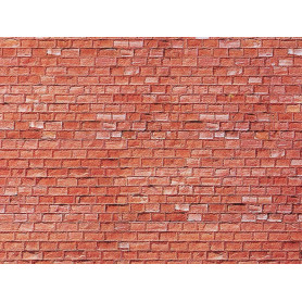 Faller 170613 - Plaque décor - brique grès rouge - HO