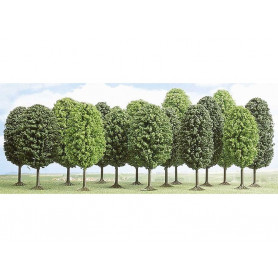 Busch 6485 - Lot de 15 arbres feuillus 10 à 15 cm échelle HO