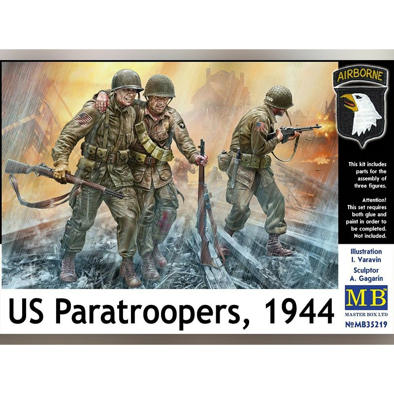 Maquette Parachutistes américain 1944 - 1/35 - MASTER BOX 35219