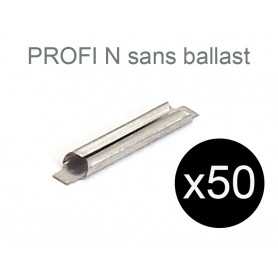 50x éclisses métalliques pour voie Profi sans ballast - N 1/160 - FLEISCHMANN 22213