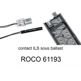 Interrupteur à lame souple ILS câblé pour voie Geoline HO - ROCO 61193