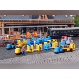Chariots de quai, trolley et bagages - N 1/160 - KIBRI 37530