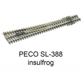 PECO SL-388 - Aiguillage droit à droite 8° Insulfrog échelle N