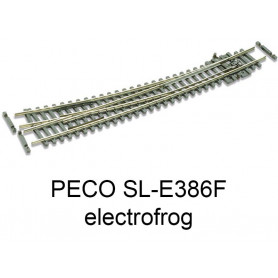PECO SL-E386F - Aiguillage courbe à droite 10° electrofrog code 55 échelle N