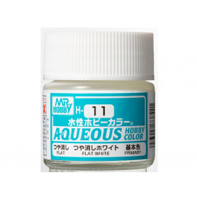 H-011 blanc mat Mr Hobby Gunze Aqueous - pot acrylique 10 ml