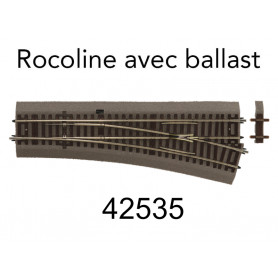 Aiguillage droite Wr15 Rocoline ballast souple - HO 1/87 - ROCO 42535