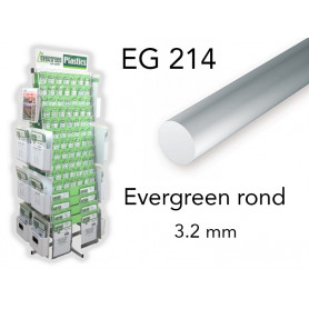 Evergreen EG214 - (x4) rond styrène ø 3.2 mm