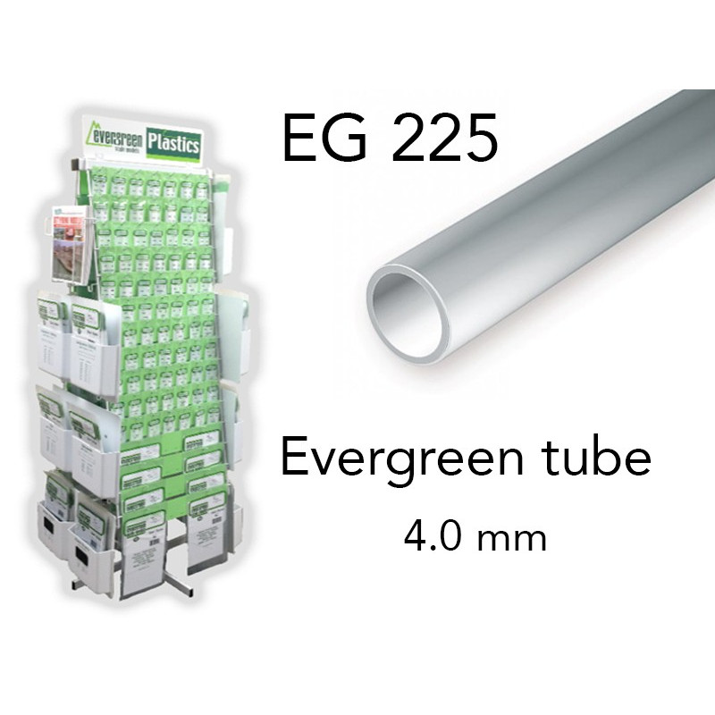 Evergreen EG225 - (x4) tube styrène ø 4.0 mm
