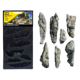 Woodland Scenics C1233 - moule souple rochers de remblais toutes échelles